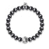 Équilibre | Argent & Hématite | Cristal Yin Yang